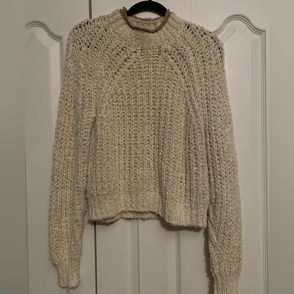 Wilfred Textured Cream Sweater